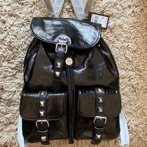 DKNY Donna Karan Black Leather Backpack NWT